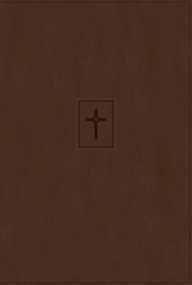 NIV, Thinline Bible, Large Print, Leathersoft, Brown, Red Letter, Thumb Indexed, Comfort Print