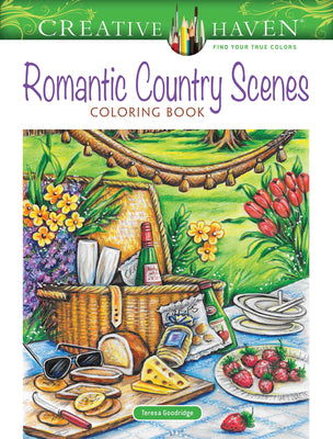 Adult Coloring Romantic Country Scenes Coloring Book (Adult Coloring Books: In The Country)