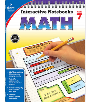 Carson Dellosa | Math Interactive Notebook | 7th Grade, 96pgs (Interactive Notebooks)